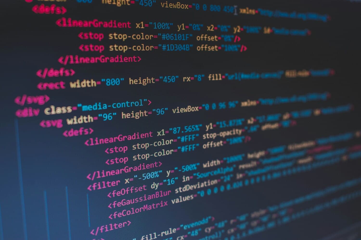 código de una página web